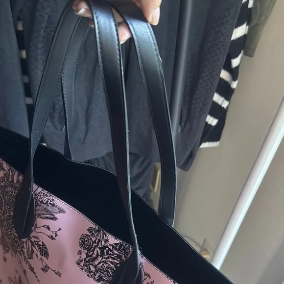 Victoria's Secret Pink and Black Floral Tote - Picture 4 of 6